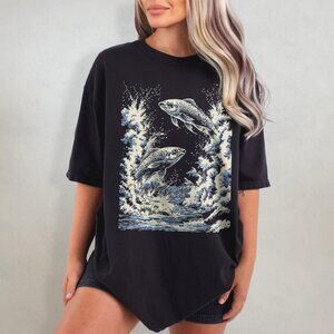 Retro Fish T-Shirt, Vintage Fishing Graphic Tee